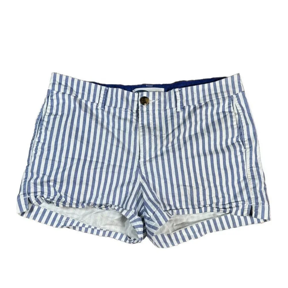 Old‎ Navy Women's Everyday Shorts Size 12 Blue & White Stripe